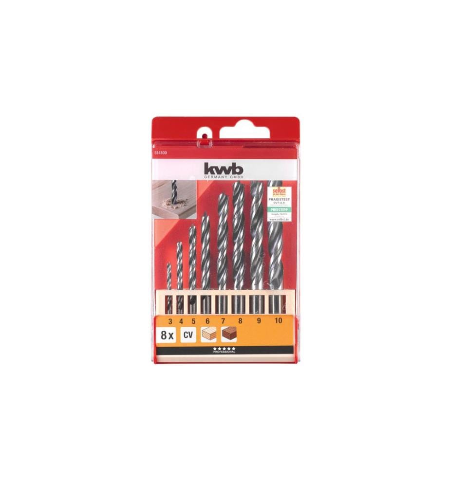 kwb Set de forets à bois CV 3-10 mm 8 pièces