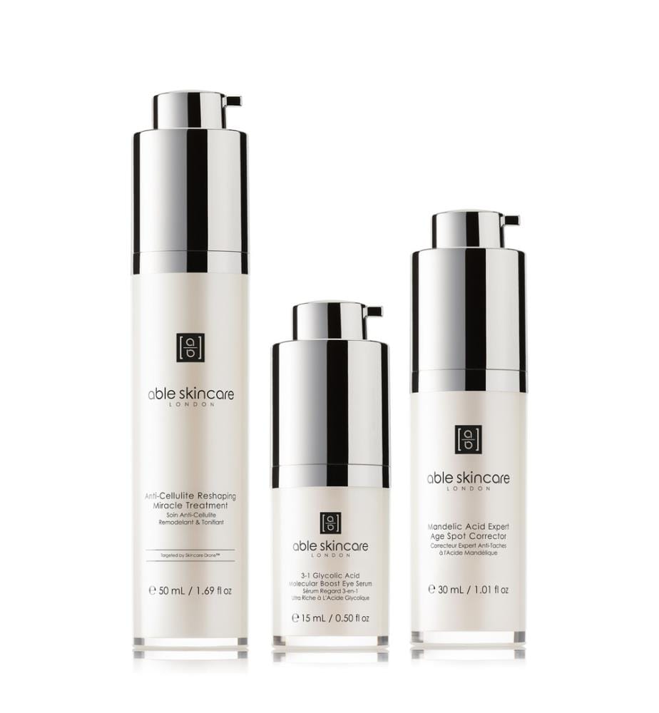3-teiliges Anti-Aging-Routineset - 30 ml, 50 ml und 15 ml.