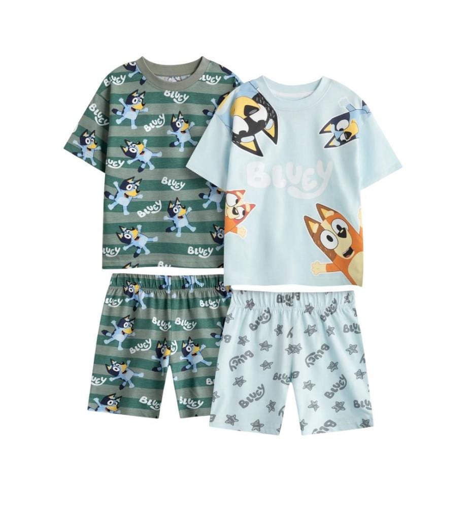 Bluey Boys Bluey & Bingo Short-Sleeved Short Pyjama Set (Pack of 2)