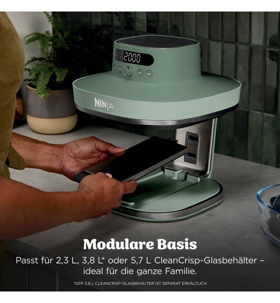 Crispi Pro 5-in-1-Heissluftfritteuse aus Glas – Grün","detected_source_language":"FR