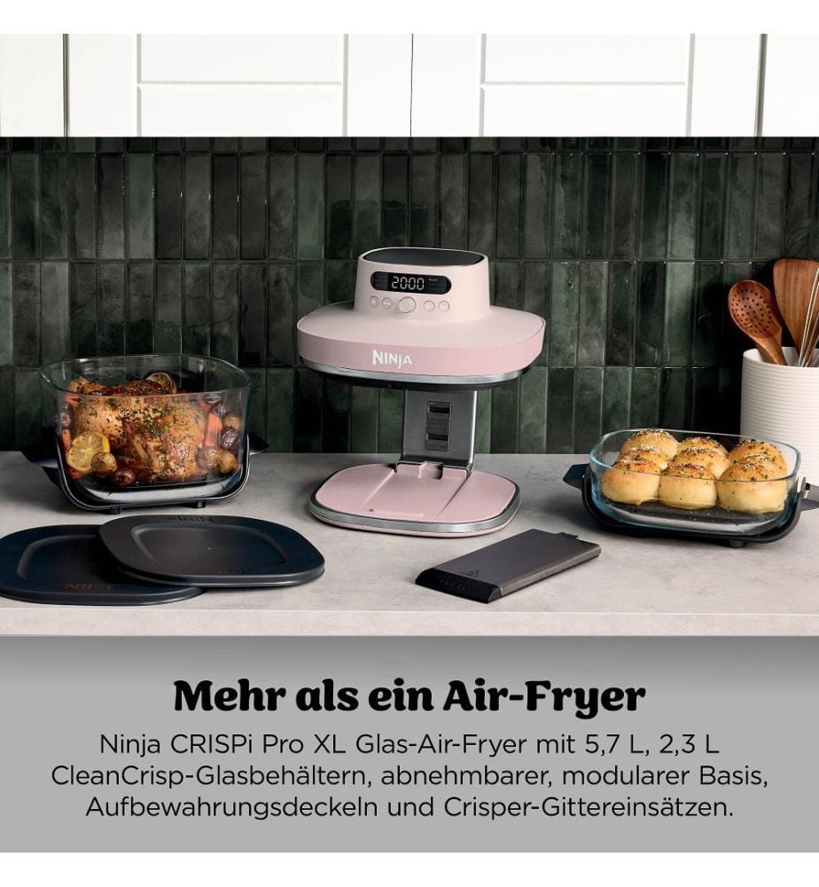 Crispi Pro 7-in-1-Heissluftfritteuse aus Glas – Rosa","detected_source_language":"FR