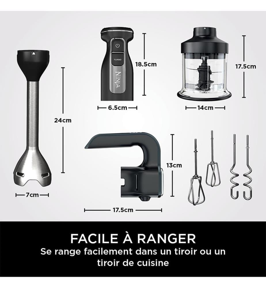3-in-1 Hand- & Stabmixer - Schwarz