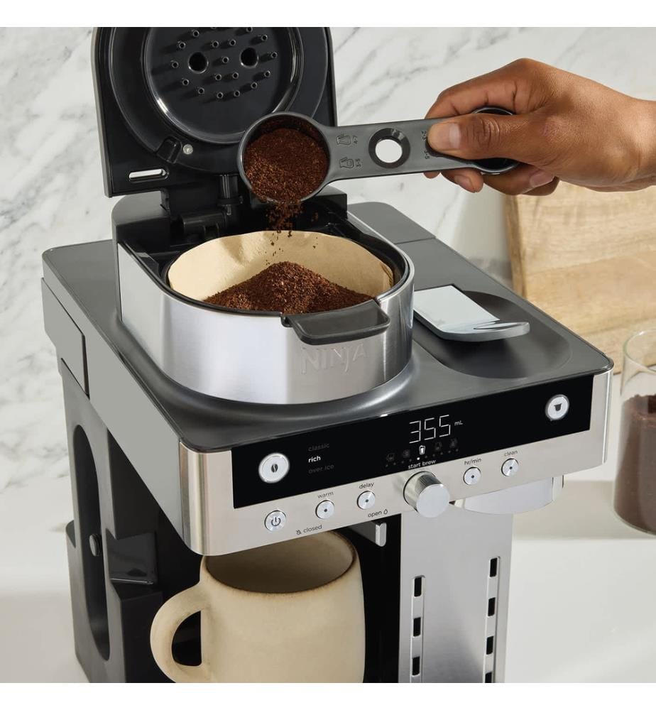 DualBrew-Filterkaffeemaschine - Silber, Schwarz