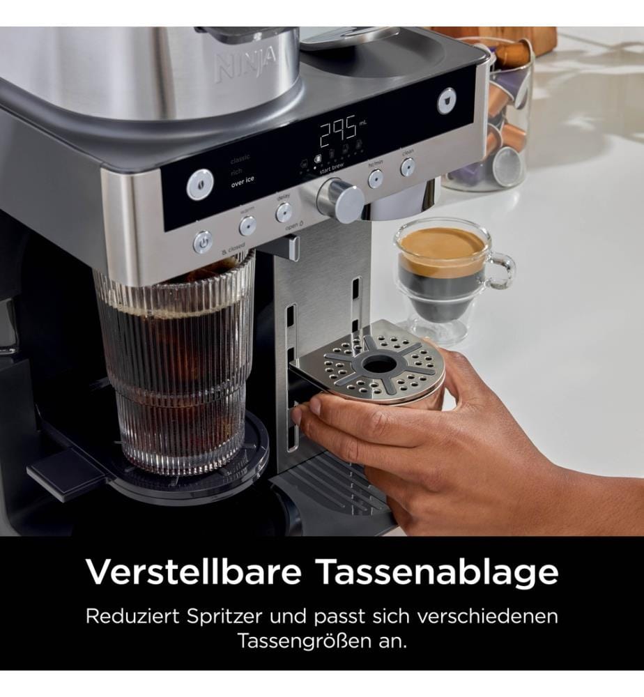 Filterkaffeemaschine mit Kapsel - Silber, Schwarz