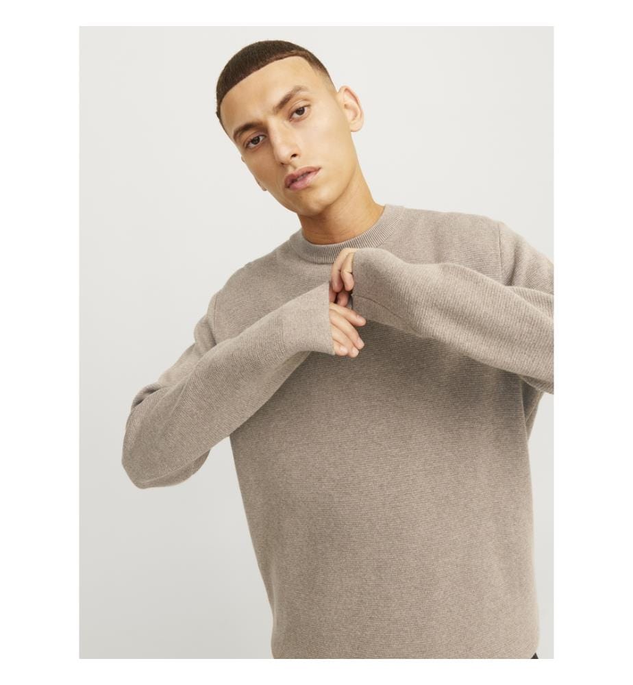 Strickpullover in lässiger Passform – Beige