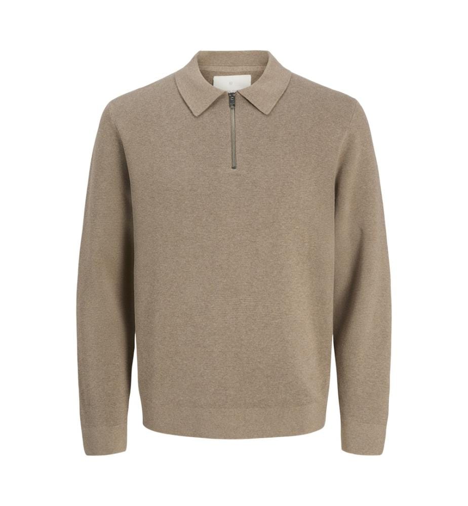 Stitch-Strickpolo – Beige