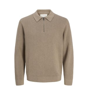 Stitch-Strickpolo – Beige