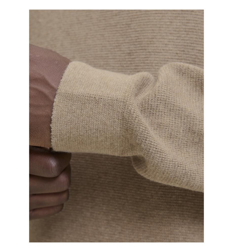Stitch-Strickpolo – Beige