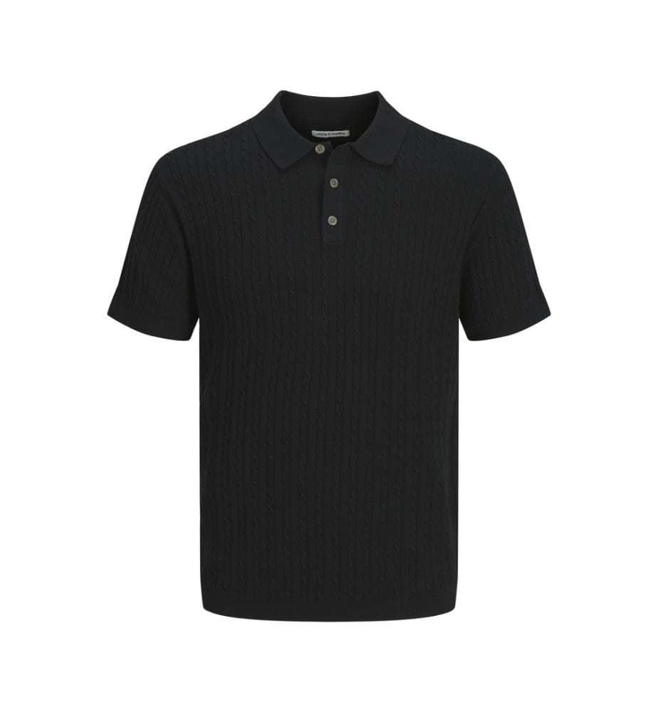 Strick-Polo – Schwarz