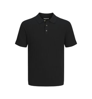 Strick-Polo – Schwarz