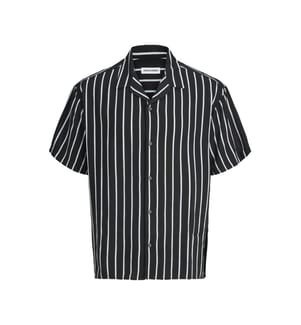 Gestreiftes Hemd – Schwarz