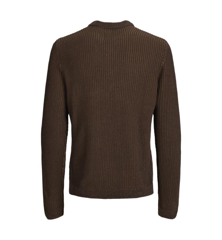 Strickpullover mit Rundhalsausschnitt – Kakao