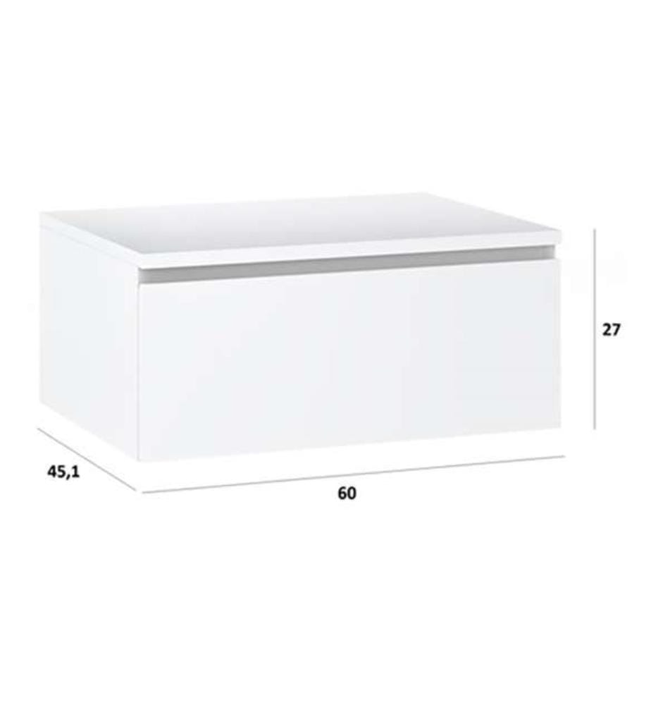 Base con piano a 1 cassetto Yoka avana pietra