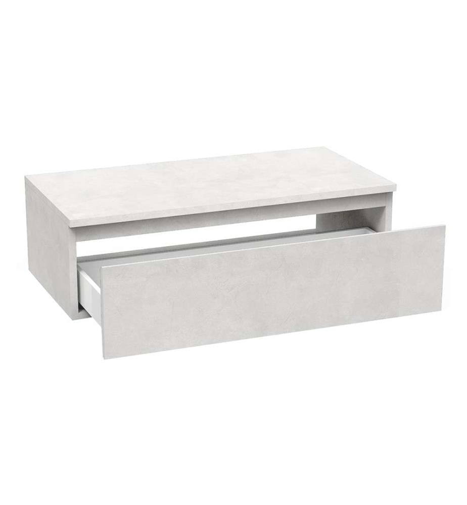 Base con piano a 1 cassetto Yoka stone white