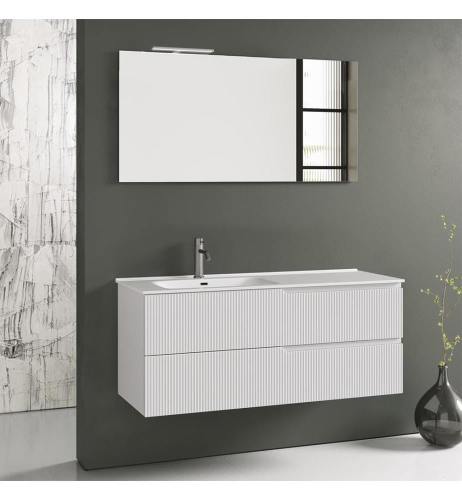 Ensemble salle de bain SX vasque 4 Pièces Zip - Blanc mat