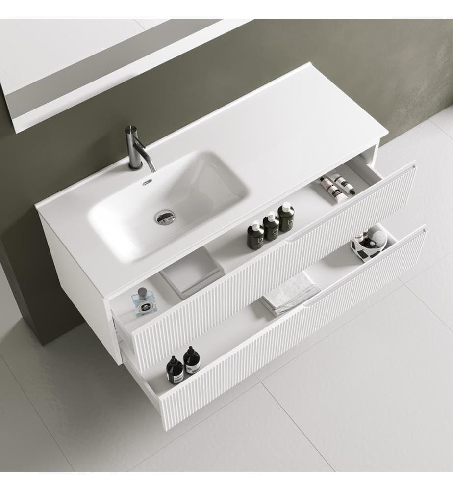 Ensemble salle de bain SX vasque 4 Pièces Zip - Blanc mat