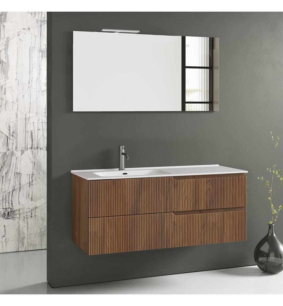 Badezimmer-Set SX 4-teiliges Waschbecken Zip - Eiche