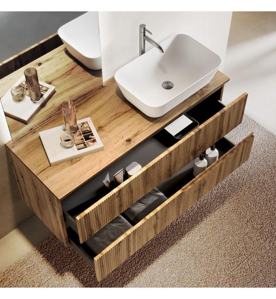 Meuble de salle de bain 4Pièces Zip - Chêne