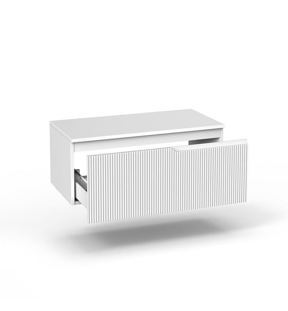 Wandsockel mit Oberteil 1 Schublade Zip - Weiss