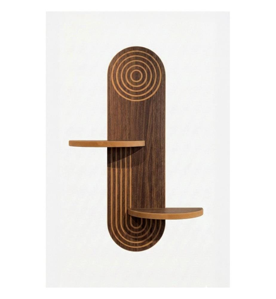 Mensola a muro, 100% MDF, Wengé