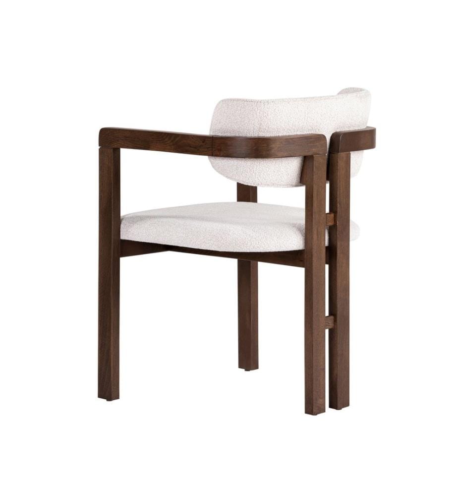 Stuhl, Weiss, Dunkelwalnuss, 100 % Buche