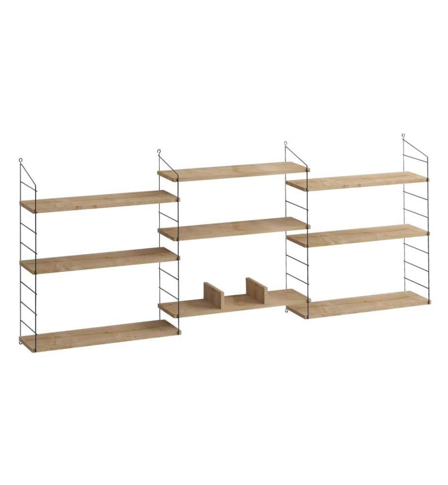 Libreria, rovere, pannello truciolare rivestito in melamina