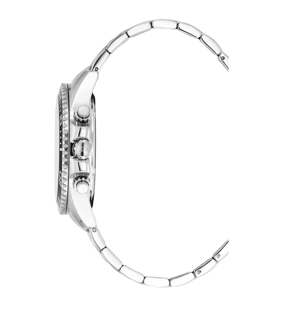Herrenuhr Marine Chrono II – Silber & Schwarz