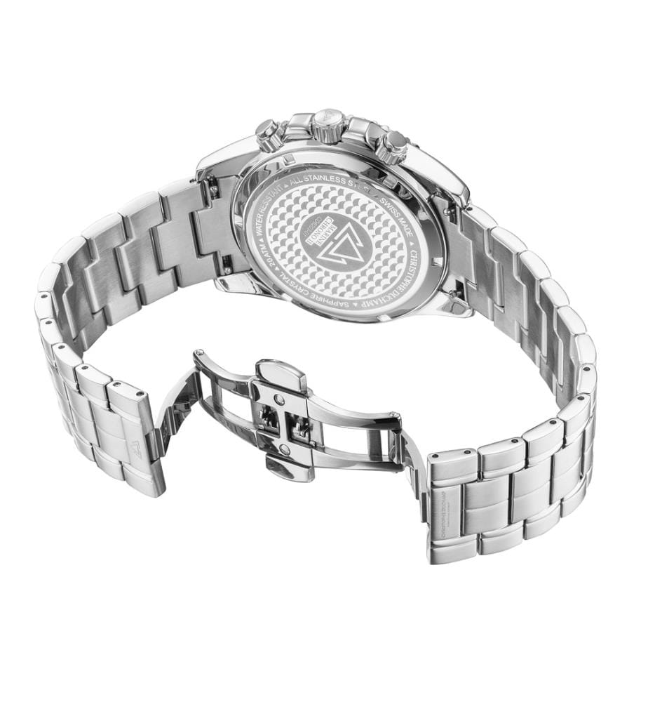 Herrenuhr Marine Chrono II – Silber & Schwarz