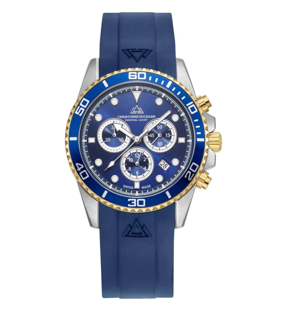 Herrenuhr Marine Chrono II – Silber & Blau