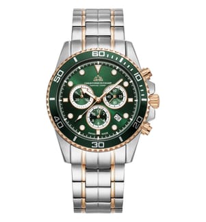 Herrenuhr Marine Chrono II – Silber & Grün