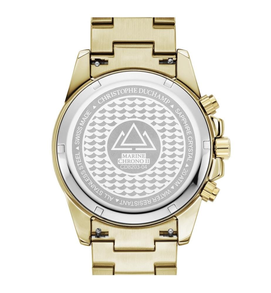 Herrenuhr Marine Chrono II – Gold & Schwarz