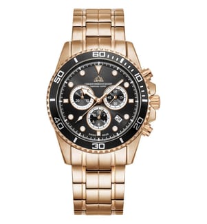 Herrenuhr Marine Chrono II – Roségold & Schwarz