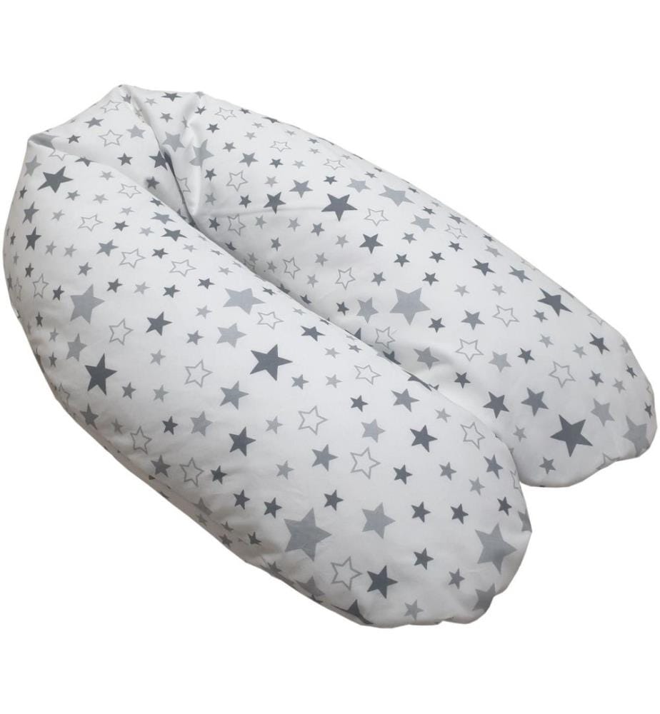 Housse de coussin d'allaitement - Étoiles Grises