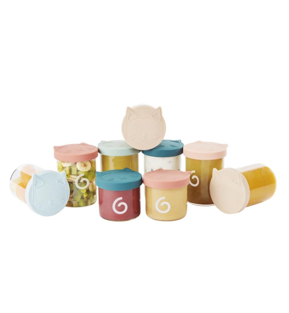 Lot de 9 pots de conservation en verre