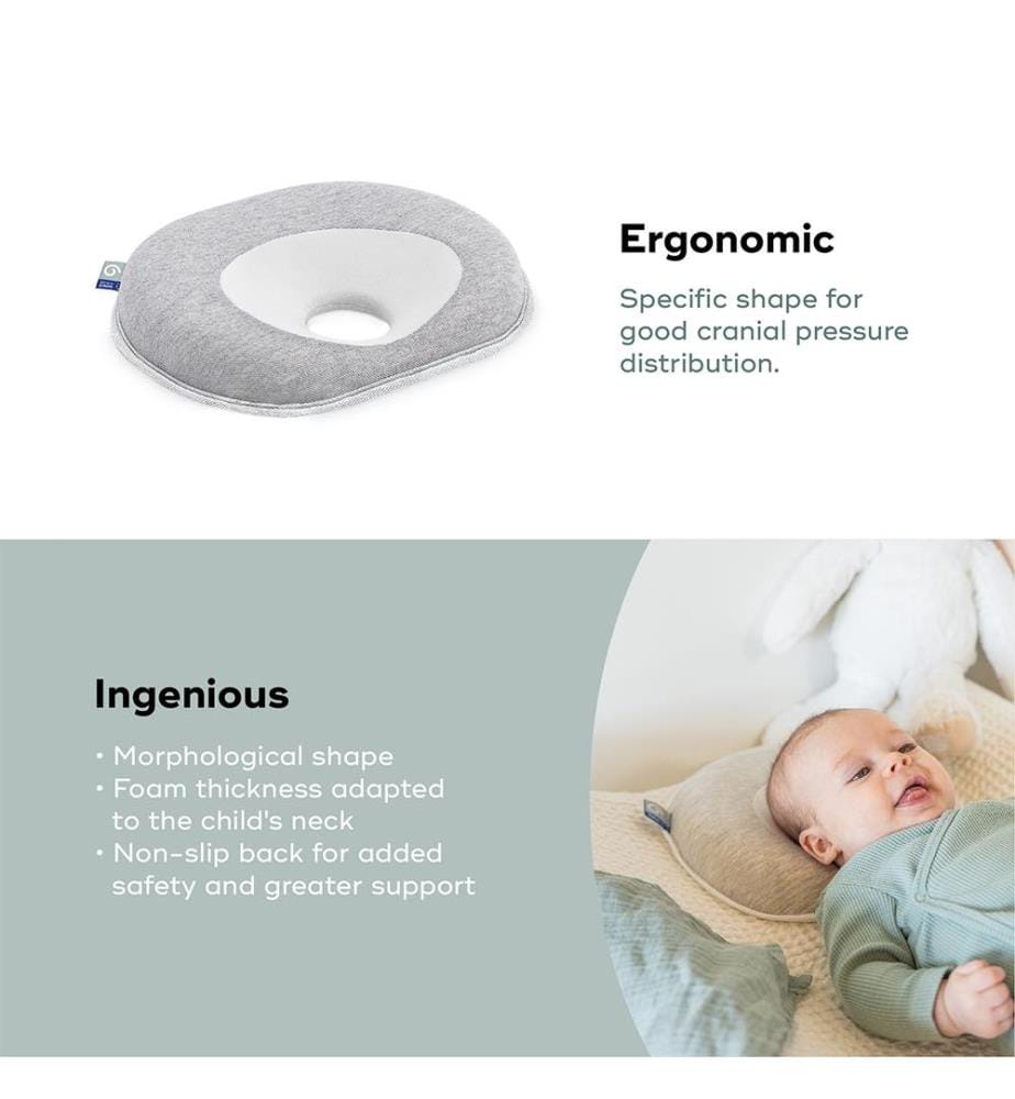 Appuie-tête ergonomique pour bébé - Gris