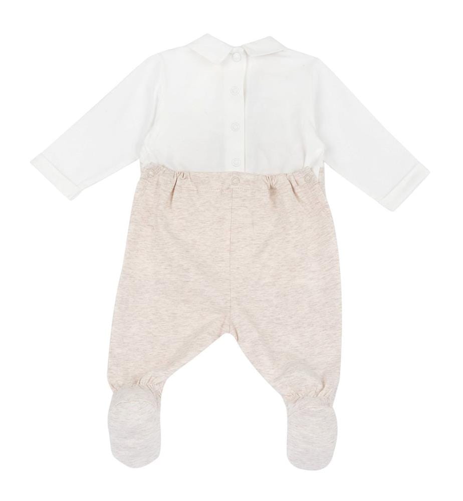 Strampler – Beige und Weiss