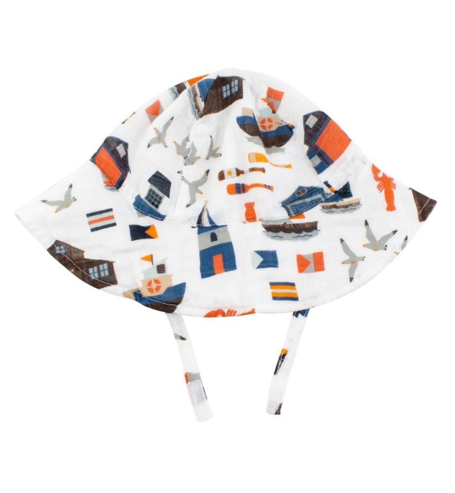 Chapeau en mousseline - Motif Marin