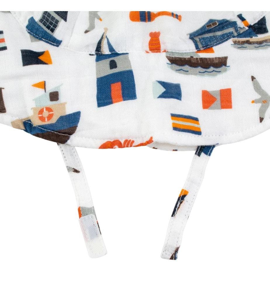 Chapeau en mousseline - Motif Marin