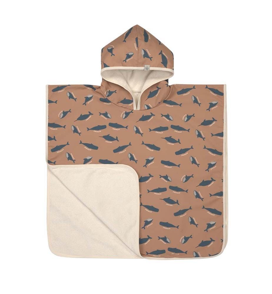 Lsf Beach Poncho Whale Caramel