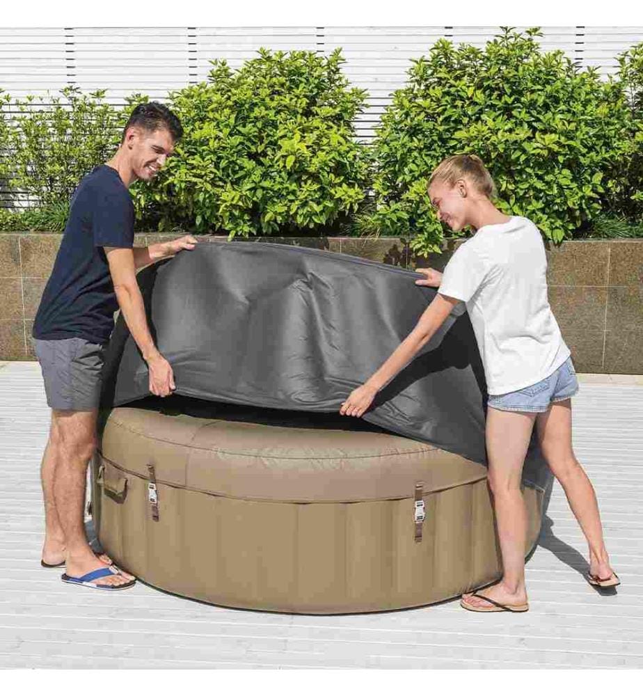 Lay-Z-Spa Xtras EnerySense Thermo-Komplettabdeckung Ø 196x71 cm - Grau