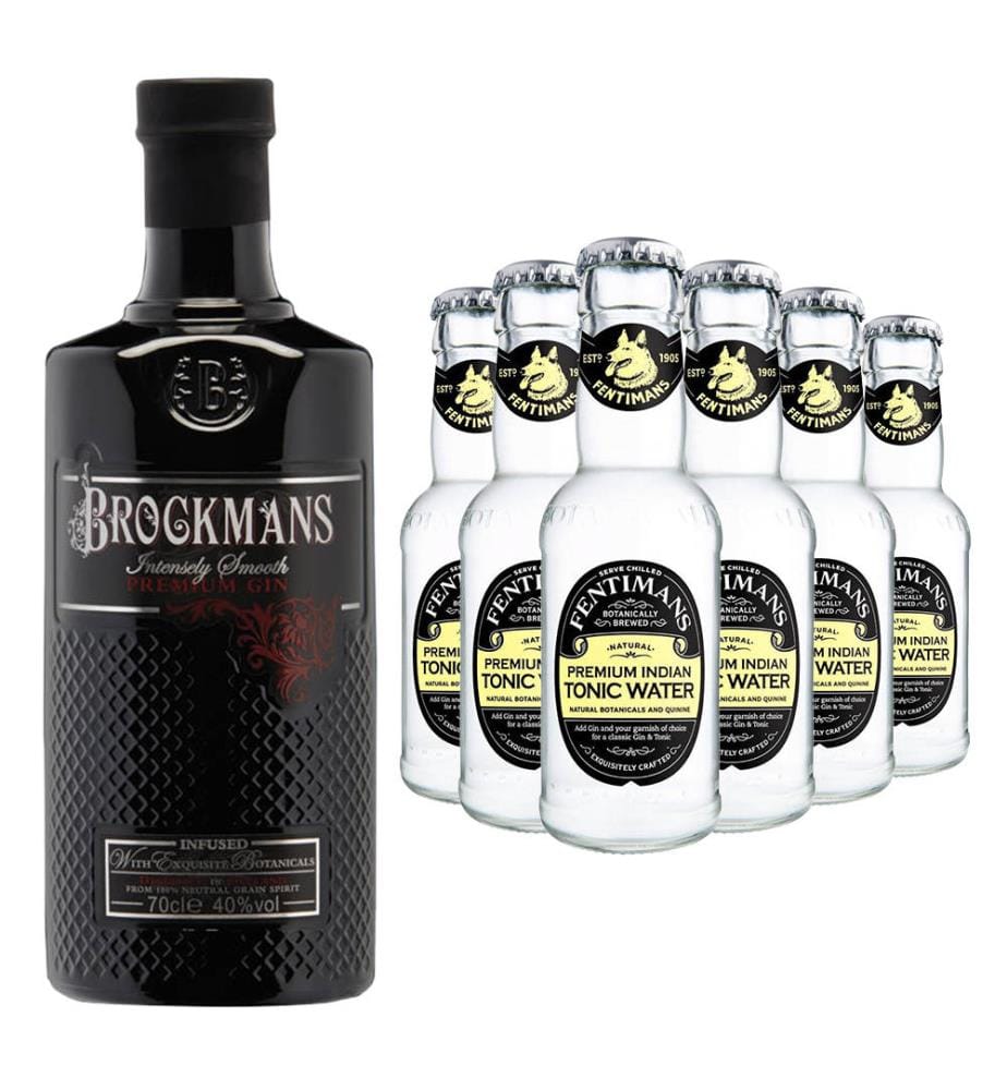 Brockmans Gin + 6 Fentimans Tonic Water - 70 cl