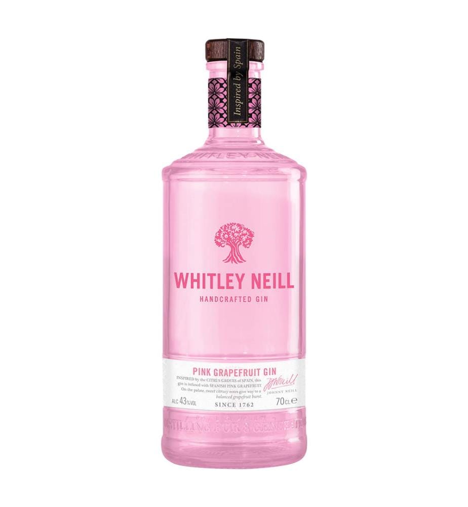Whitley Neill Pink Grapefruit Gin + 6x Schweppes Premium Mixer Pink Pepper Tonic - 1 x 70 cl + 6 x 20 cl