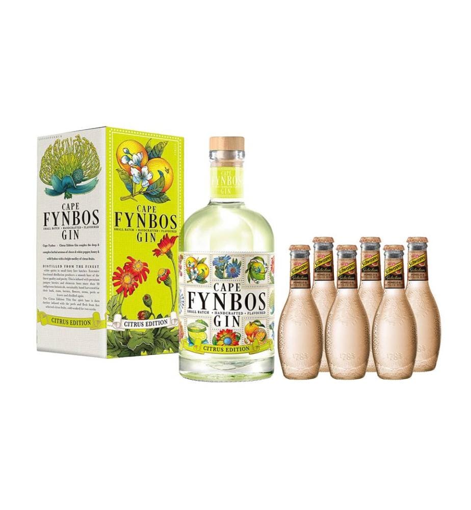 Cape Fynbos Citrus Edition + 6x Schweppes Selection Pomelo Tonic - 50 cl + 6 x 20 cl