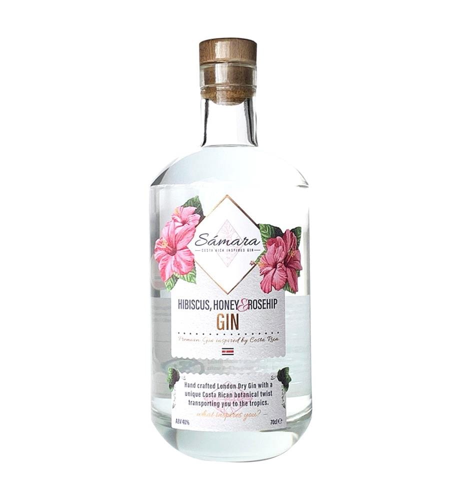 Sámara Costa Rica inspired Gin + 6x Schweppes Premium Mixer Hibiscus Tonic - 1 x 70 cl + 6 x 20 cl