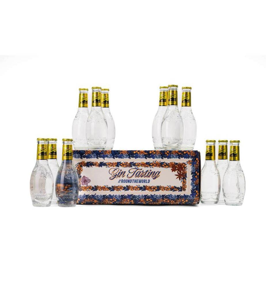LiquiTaste Gin Tasting Box #Round The World - Lime (12 Tonics) - 1 x 55 cl + 12 x 20 cl