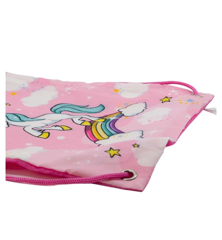 Kordelzug Lunch Bag Einhorn Regenbogen