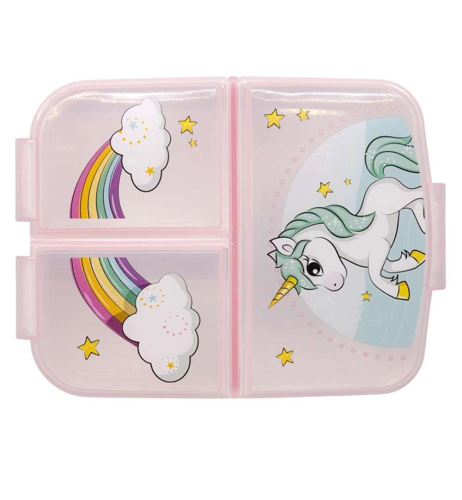 Sandwichbox mit mehreren Fächern Einhorn-Serie