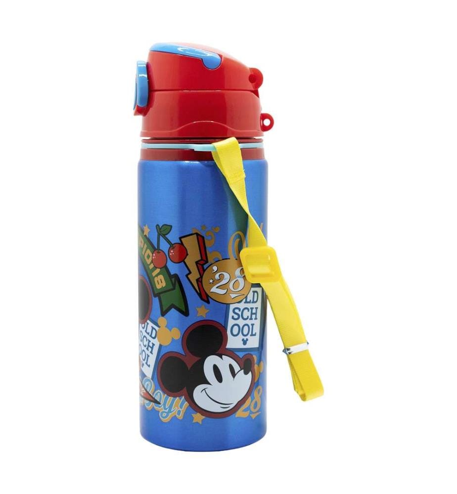 Aluminium Pop Up Flasche mit Riemen 730 ml Mickey True Champions