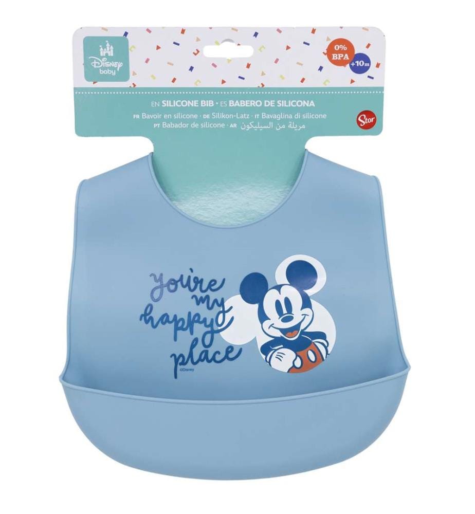 Kleinkind Silikon Lätzchen Mickey Mouse voller Lächeln