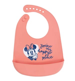 Kleinkind Silikon Lätzchen Minnie Mouse Herz voll